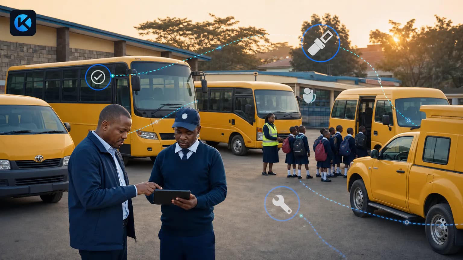 School transport vehicle tracking and route visibility in Kenya